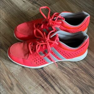 Adidas Women's Bright Red and Gray Athletic Shoes